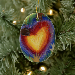 Diversity DEI Hearts Helgdag Gift Ornament