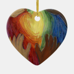 Diversity DEI Hearts Helgdag Gift Ornament