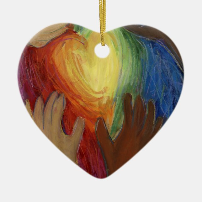 Diversity DEI Hearts Helgdag Gift Ornament (Framsidan)