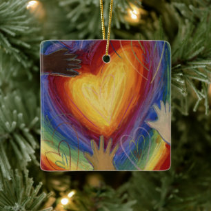 Diversity DEI Hearts Helgdag Gift Ornament