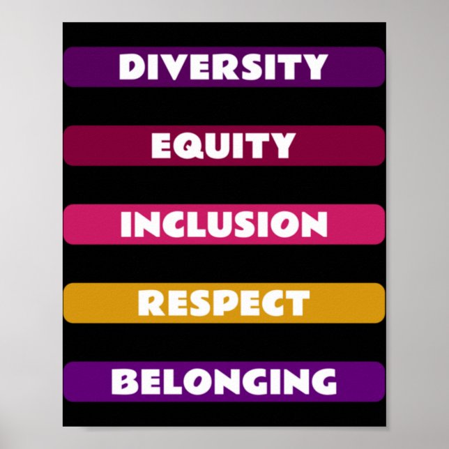 Diversity Equity Inclusion Respect Belonging Pack  Poster (Framsidan)