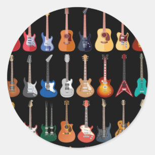 Diversity Guitar Shirt Guitar Älskare Music För ma Runt Klistermärke