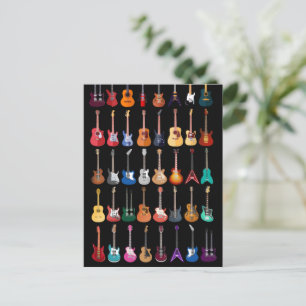 Diversity Guitar Shirt Guitar Älskare Music För ma Vykort