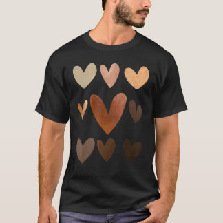 Diversity Heart Skin Tones Black Pride Kindness Me T Shirt