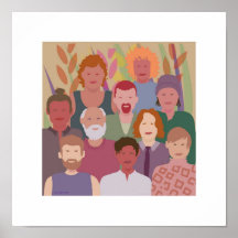 diversity men square