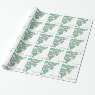 Divertidos gatitos infantiles azules,baby shower presentpapper