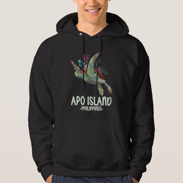 Divespot Dive Diver Philippines Apo Island Hoodie (Framsida)