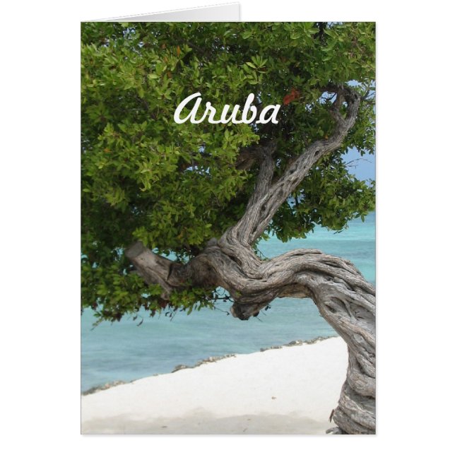 Divi Divi Träd i Aruba Hälsningskort (Framsidan)