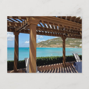 Divi Little Bay SXM poolside pergola Vykort