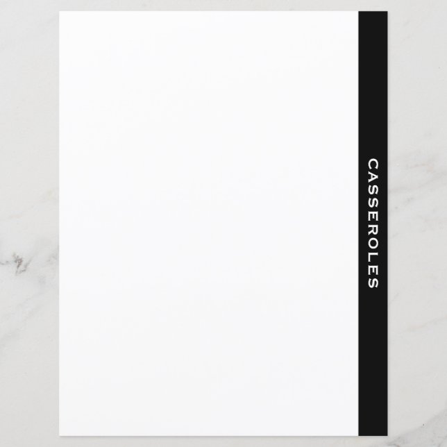 Divider för svartvitt | Casseroles (Framsida)
