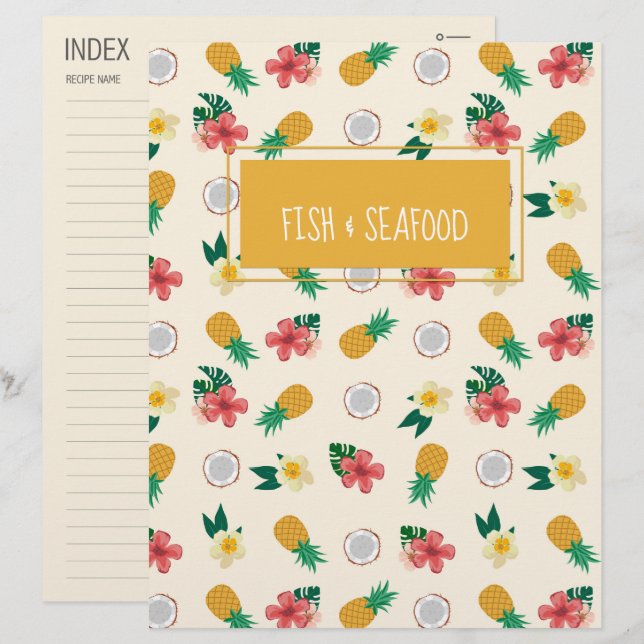 Divider/index för tropiska ananas (Fram/baksida)