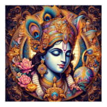 Divin blå Krishna-konst