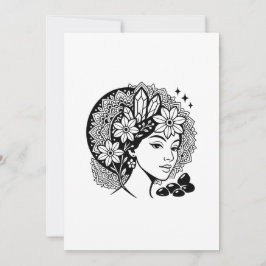 Divina Feminina Mandala Blommig Kristall Inbjudan