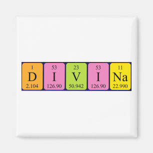Divina Periodisk bord namn magnet