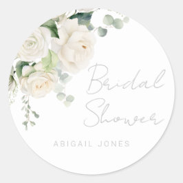 Divina vita rosor & Salvia Bröllopsdusch Runt Klistermärke