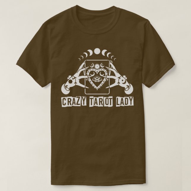 Divination Crazy Tarot Dam Crystal Boll Tarot Car T Shirt (Design framsida)