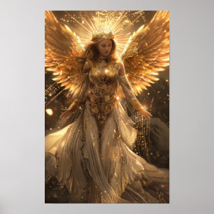 Divine Angel Oracle Card Kinesisk högkvalitativ Poster