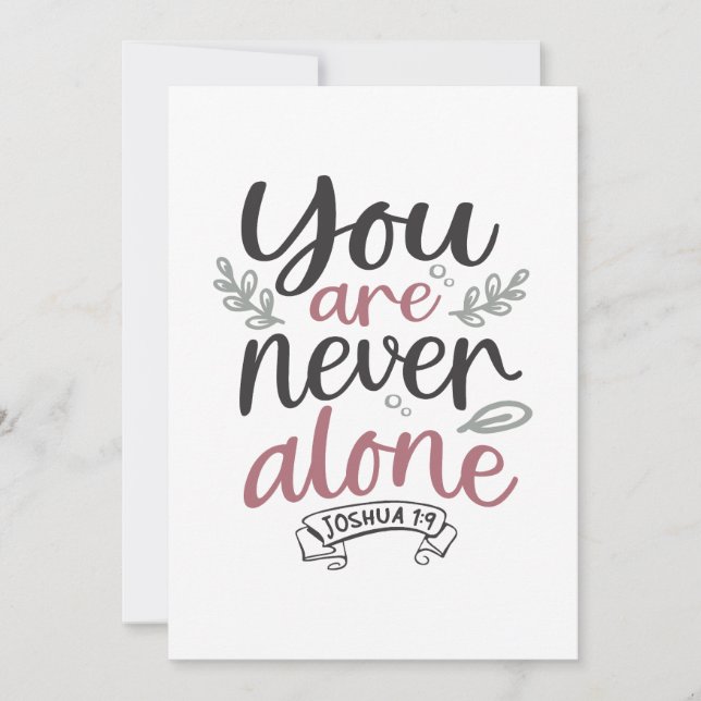 Divine Assurance - Joshua 1:9 Christian Design Tack Kort (Framsida)