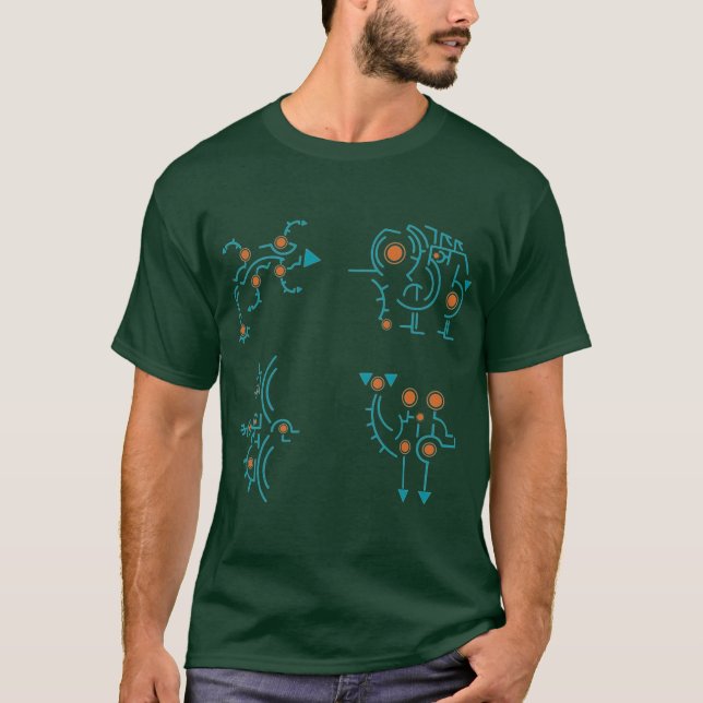 divine beasts blue friend t shirt (Framsida)