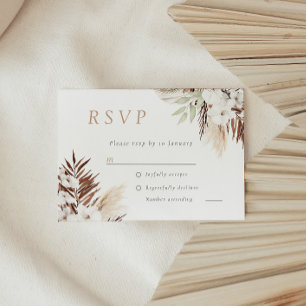 Divine Boho White Blommigt All Seasons Bröllop OSA Kort