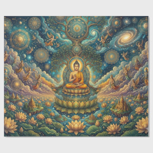 Divine Buddha i djup meditation Fint konstnärspapp Presentpapper