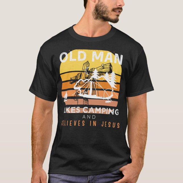 Divine Campers Solace: Grumpy Old Mans Jesus Adven T Shirt (Framsida)