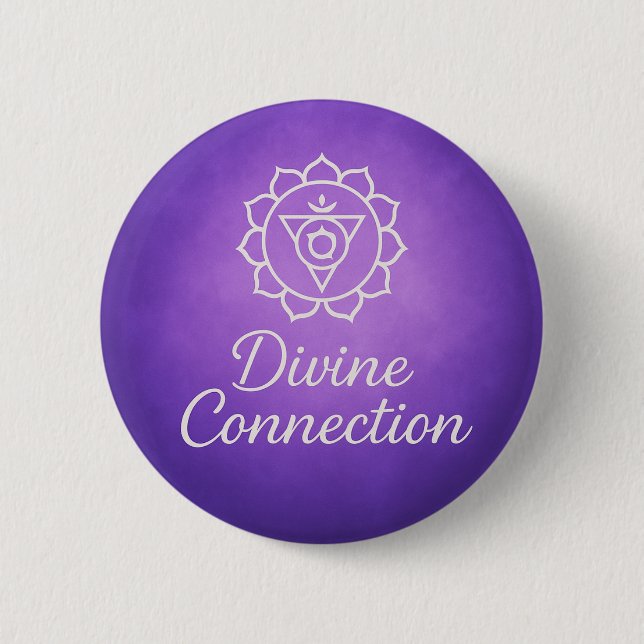 Divine Connection Crown Chakra Spiritual Energy Knapp (Framsida)