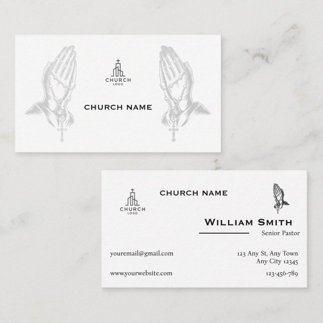 Divine Connection Pastoral Business Card Visitkort (Fram/baksida)