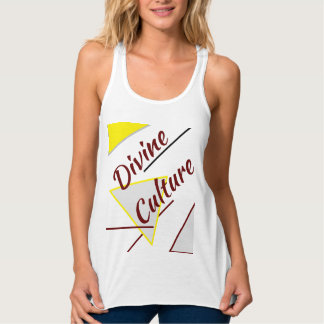 Divine Culture Big Cat Kisses Gult Clash Linne Med Racerback