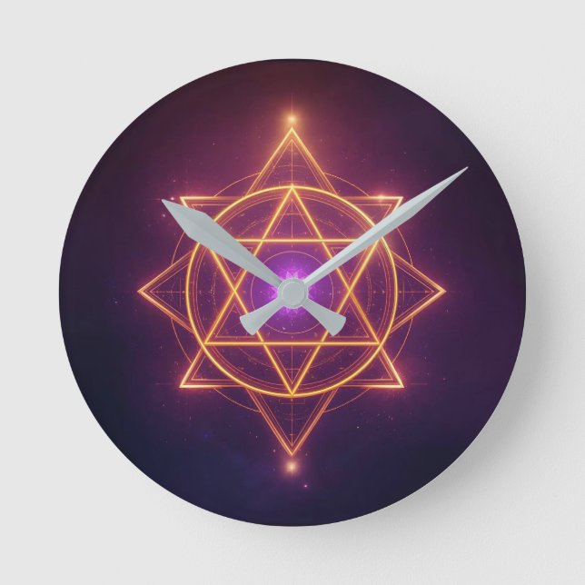 Divine Diwali Energiflöde | ArtivaNest Rund Klocka (Framsida)
