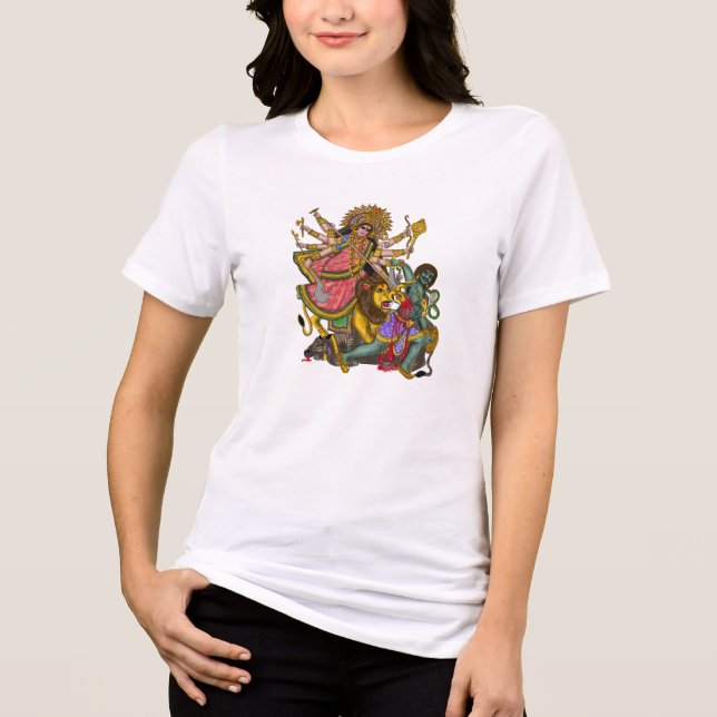 Divine Durga Mahishasura T-Shirt (Framsida)