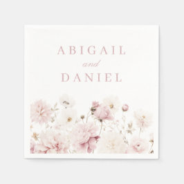 Divine Elegance: Blush Garden Floral Wedding  Pappersservett