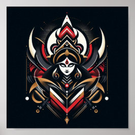 Divine Energy - Abstrakt Durga Poster