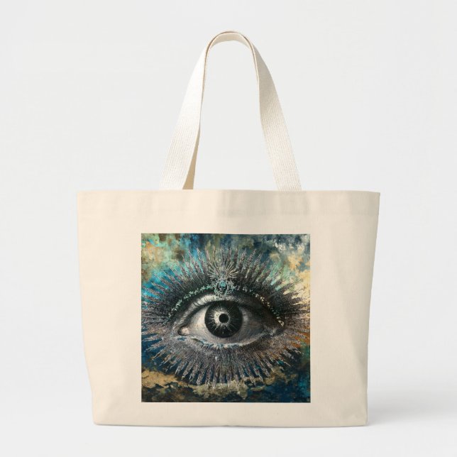 Divine Eye Jumbo Tote-väska Tygkasse (Framsidan)