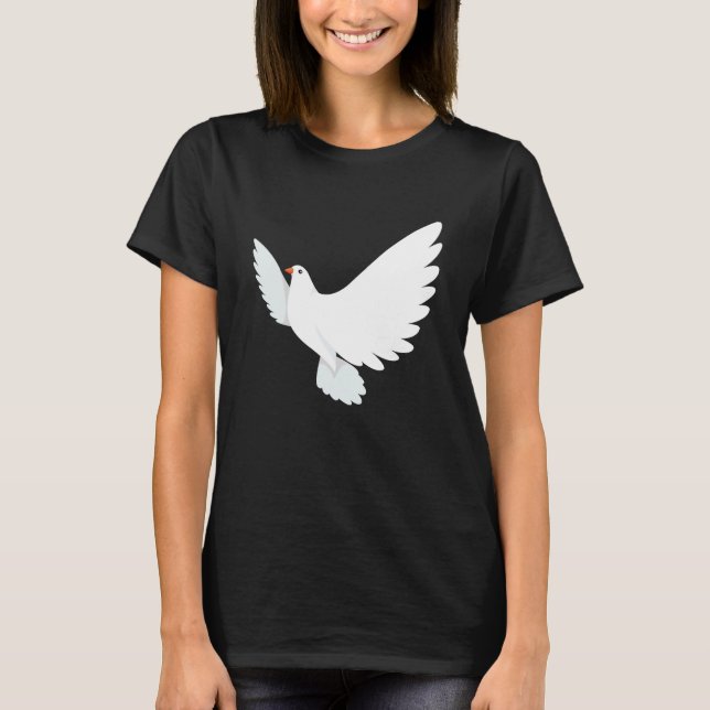Divine Female Peace Dove T Shirt (Framsida)