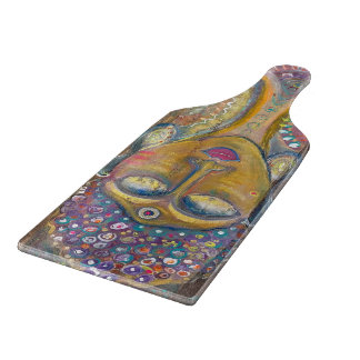 Divine Feminine Buddha glass cutting board