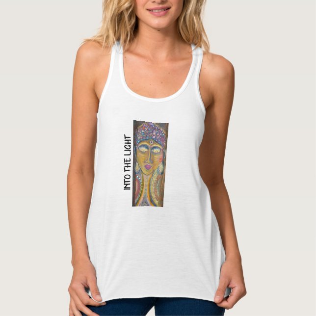 Divine Feminine Buddha Tank Top Linne Med Racerback (Framsida)