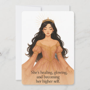 Divine Feminine Energy Greeting Card - Yasumi Art