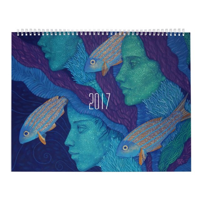 Divine feminine, målade tjejer fantasykonst kalender (Omslag)