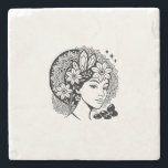 Divine Feminine Mandala Art Floral Crystal Goddess Stenunderlägg<br><div class="desc">Sacred Style for Your Space This stone coaster tray features a beautifully detailed illustration of a goddess surrounded by mandala patterns, flowers, and crystals symbols of inner strength, wisdom, and spiritual beauty. Designed to celebrate the divine feminine, it’s more than just home decor it’s a soulful statement of confidence, intuition,...</div>