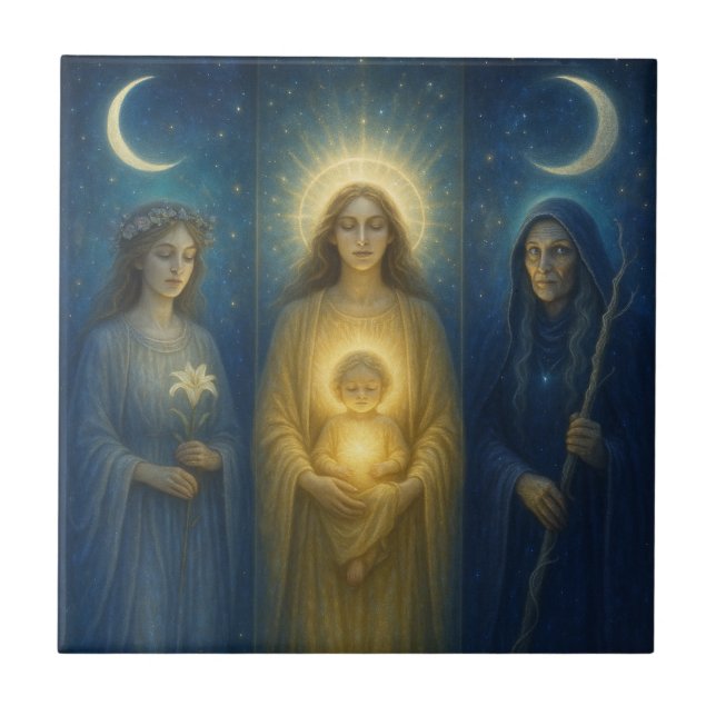 Divine Feminine Triptych Kakelplatta (Framsidan)