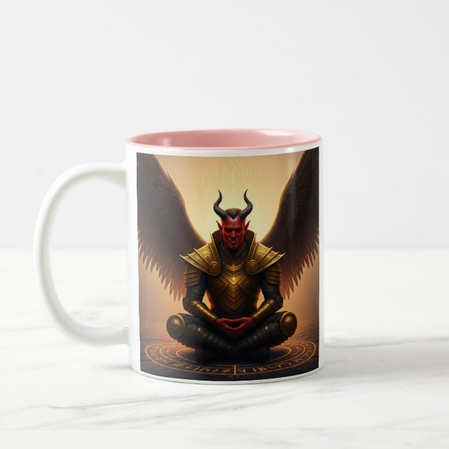 "Divine Gamer Balance: Djävulen Angel Kopp Design" (Vänster)