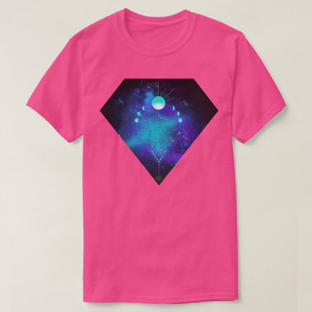 Divine Geometry Måne Phases Spirituality T Shirt (Design framsida)