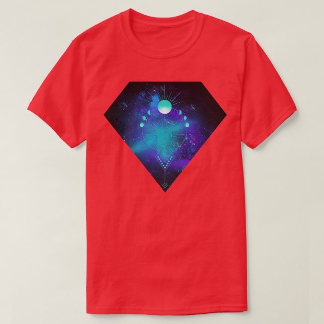 Divine Geometry Måne Phases Spirituality T Shirt (Design framsida)