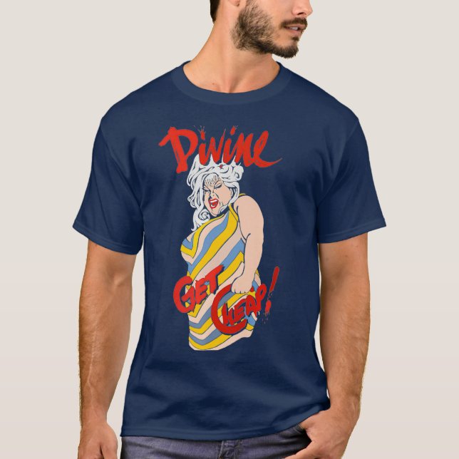 Divine Get Billigt - LGBT Drag Queen Premium T Shirt (Framsida)
