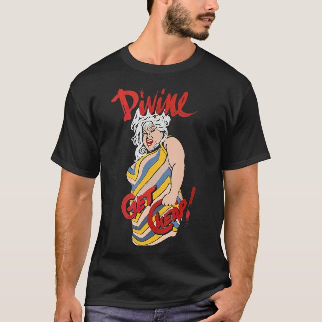 Divine Get Billigt LGBT Drag Queen T T Shirt (Framsida)