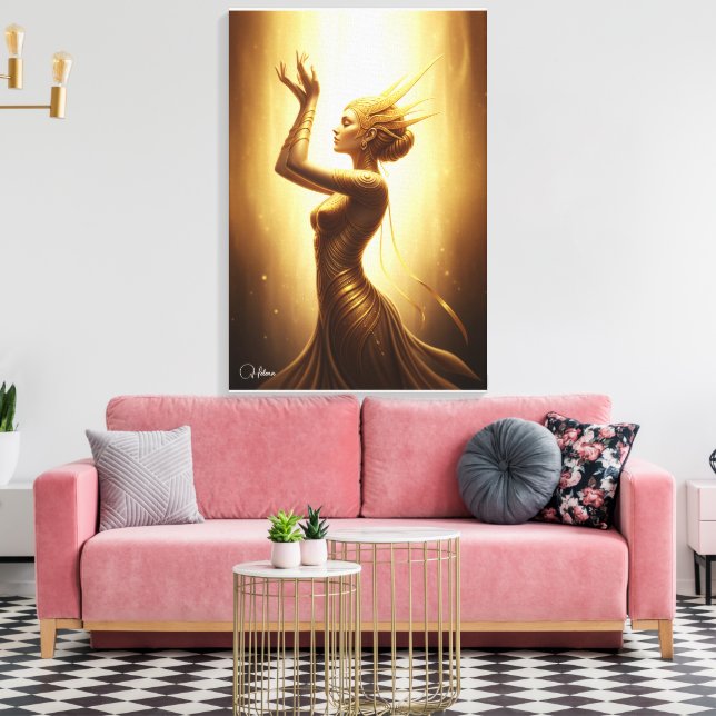 Divine Golden Goddess Canvas Art (Insitu (Vardagsrum))