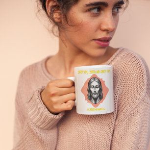 Divine Guidance: Seek, Lyssna, Obey Kaffemugg