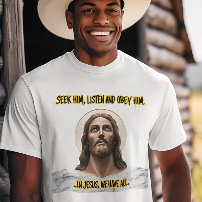 Divine Guidance: Seek, Lyssna, Obey T Shirt (Skapare uppladdad)