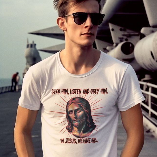 Divine Guidance: Seek, Lyssna, Obey T Shirt (Skapare uppladdad)